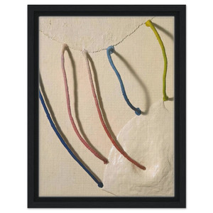 Eva Hesse  TOMORROW S APPLES 5 IN WHITE 1965 Framed Canvas