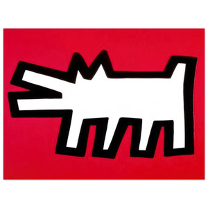 Keith Haring  BARKING DOG 1990 N1 Aluminum Print