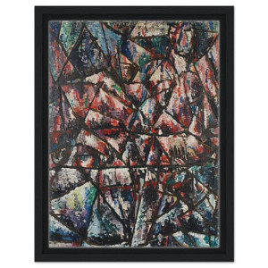 Robert Goodnough  Two Seated Figures  1955 Framed Canvas
