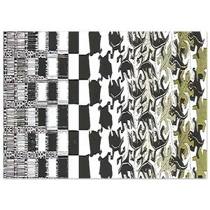 MC Escher  METAMORPHOSIS II EXCERPT 2 Fine Art Poster / Art Print