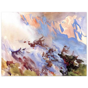 John Singer Sargent  Mountain Fire Aluminum Print
