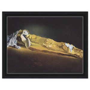 Salvador Dali  ORDINARY FRENCH LOAF WITH TWO FRIED EGGS Framed Canvas