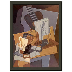 Juan Gris  THE BOOK OF MUSIC 1922 Premium Metal Framed Art Print / Poster