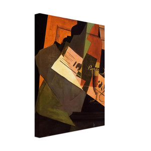 Juan Gris  BOTTLE GLASS AND NEWSPAPER Canvas