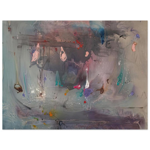 Helen Frankenthaler  Grey Fireworks 1982 Aluminum Print