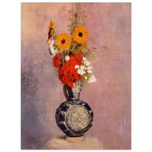 Odilon Redon  BOUQUET OF FLOWERS IN A BLUE VASE 2 Wood Print