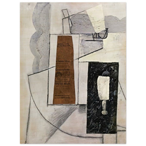 Juan Gris  BOTTLE AND GLASS 1 Wood Print