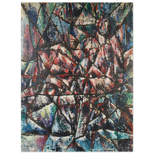 Robert Goodnough  Two Seated Figures  1955 Aluminum Print