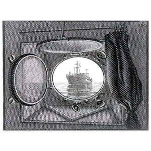 MC Escher  PORTHOLE Aluminum Print