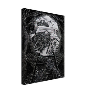 MC Escher  NEW YEAR S GREETING CARD Canvas