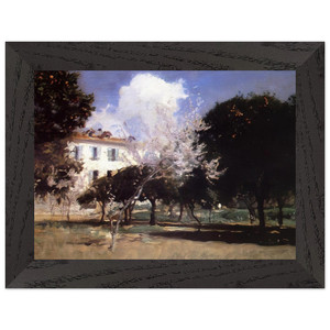 John Singer Sargent  House and Garden Premium Wooden Framed Art Print / Poster