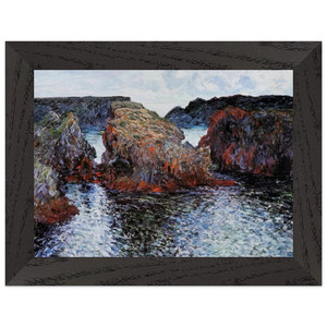 Claude Monet BelleIle Rocks PortGoulphar Premium Wood Framed Art Print Poster