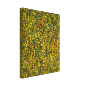 Ad Reinhardt  Number 43 Abstract Painting Yellow  1947 Canvas