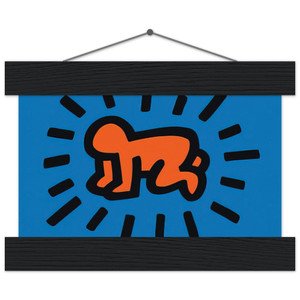 Keith Haring RADIANT BABY FROM ICONS SERIES 1990 Matte Poster with Hanger