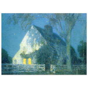 Childe Hassam  Moonlight the Old House Fine Art Poster / Art Print