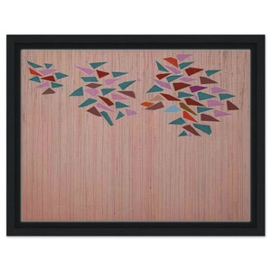 Robert Goodnough  Colors on Gray Pink  1976 Framed Canvas