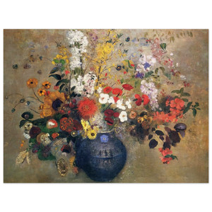 Odilon Redon  FLOWERS 1909 Wood Print
