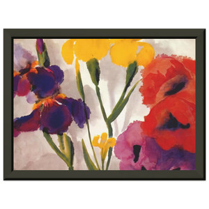 Emil Nolde  Irises and poppies Premium Metal Framed Art Print / Poster