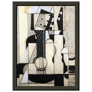 Juan Gris  STILL LIFE WITH GUITAR 1913 Premium Metal Framed Art Print / Poster