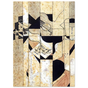 Juan Gris  GUITAR AND GLASS 1912 Fine Art Poster / Art Print