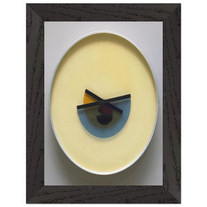 Bruno Munari  LOra X Clock  1945 Premium Wooden Framed Art Print / Poster