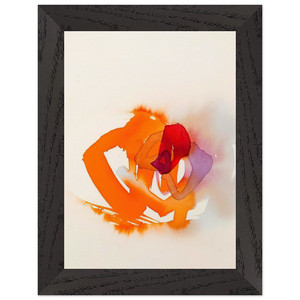 Luis Feito Untitled Orange Red Purple Wood Framed Art Print/Poster