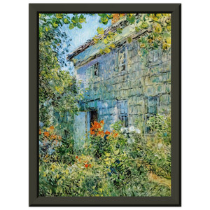 Childe Hassam Old House Garden East Hampton Framed Print Poster