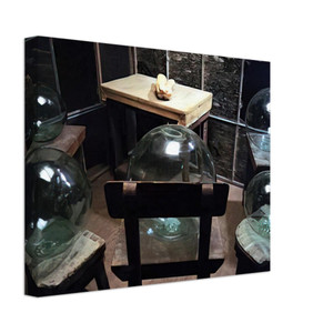 Louise Bourgeois  CELL GLASS SPHERES AND HANDS 1993 Canvas