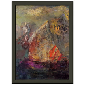 Odilon Redon  A BOAT 1 Premium Metal Framed Art Print / Poster