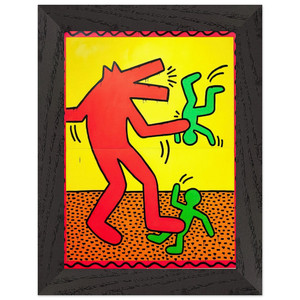 Keith Haring  UNTITLED 1982 1 N1 Premium Wooden Framed Art Print / Poster