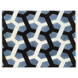 MC Escher  INTERLACED HEXAGON Wood Print