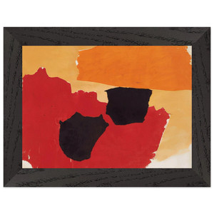 Esteban Vicente  ORANGE RED BLACK 1962 Premium Wooden Framed Art Print / Poster