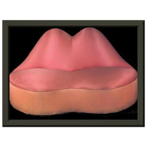 Salvador Dali  MAE WEST LIPS SOFA 1937 Premium Metal Framed Art Print / Poster