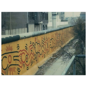 Keith Haring  BERLIN MURAL 1986 N2 Wood Print