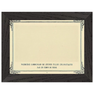 Alphonse Allais Girls in Snow Premium Wooden Framed Art Print / Poster