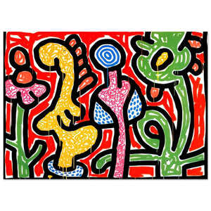 Keith Haring  FLOWERS IV 1990 N2 Fine Art Poster / Art Print