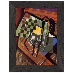 Juan Gris  THE CHECKERBOARD 1915 Premium Wooden Framed Art Print / Poster