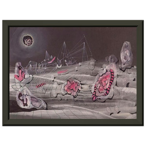 Roberto Matta  DARK LIGHT 1940 Premium Metal Framed Art Print / Poster