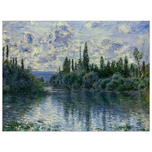 claude monet  Arm of the Seine near Vetheuil Wood Print