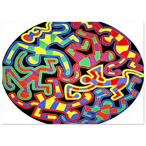 Keith Haring  MONKEY PUZZLE 1988 N2 Fine Art Poster / Art Print