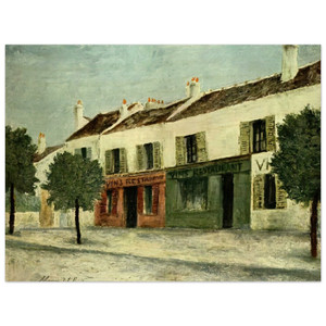 Maurice Utrillo  BISTROS IN A SUBURB Wood Print