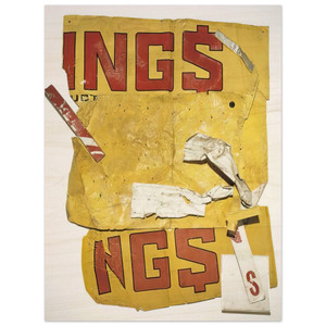 Robert Rauschenberg  YELLOW MOBY GLUT 1986 Wood Print