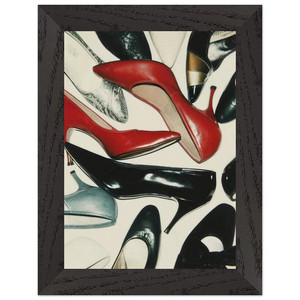 Andy Warhol  Shoes Premium Wooden Framed Art Print / Poster