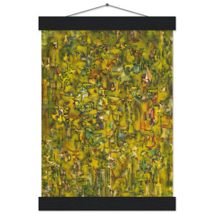 Ad Reinhardt 43 Abstract Yellow 1947 Matte Poster with Hanger