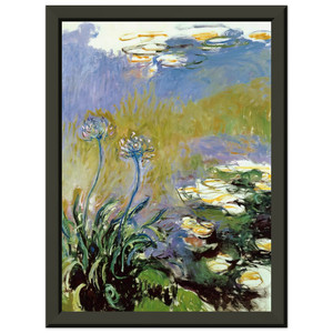 claude monet  Agapanthus Premium Metal Framed Art Print / Poster