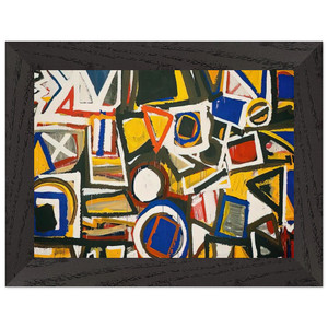 Al Held  Taxi Cab II Premium Wooden Framed Art Print / Poster