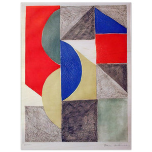 Sonia Delaunay  Abstract Composition N8 Wood Print
