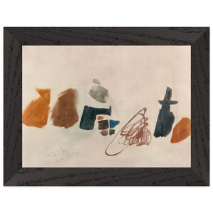 Julius Bissier  3956 II  1956 Premium Wooden Framed Art Print / Poster