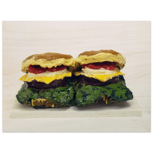 Oldenburg TWO CHEESEBURGERS WITH EVERYTHING DUAL HAMBURGERS 1962 Print