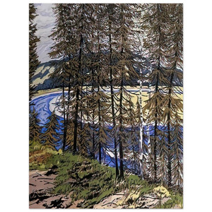 Neil Welliver  Synthetic Blue St John  2000 Aluminum Print
